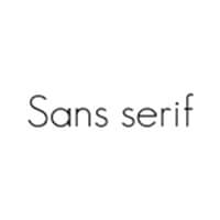 Sans serif